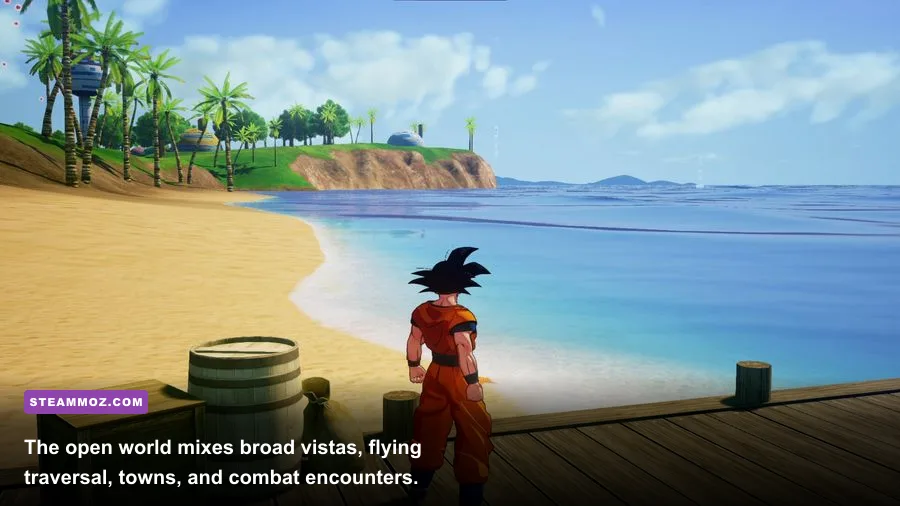Dragon Ball Z Kakarot West Area open-world landscape screenshot
