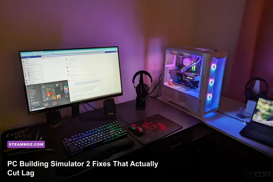 PC Building Simulator 2 workshop with a custom gaming computer