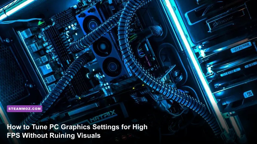 High-end gaming desktop displaying hardware benchmark diagnostics on screen