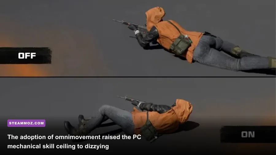 First-person perspective of an operator sliding and firing an SMG in Warzone