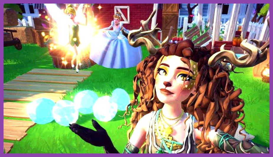 Player mining shiny gem nodes with a mining companion in Disney Dreamlight Valley