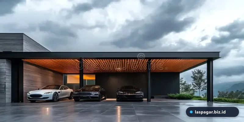 Model kanopi besi WF garasi carport minimalis modern tren 2025