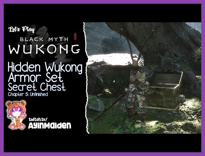 Secret chest tucked behind a waterfall containing a legendary blade