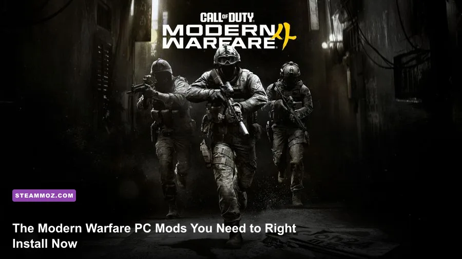 High resolution gameplay of modded Modern Warfare on PC showing upgraded visuals