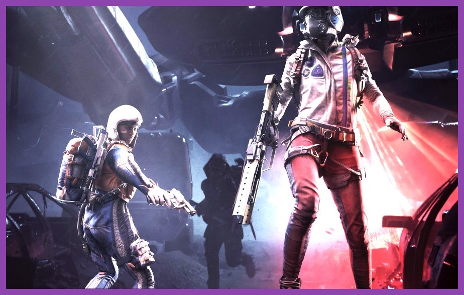 ARC Raiders key art showing raiders fighting giant robots