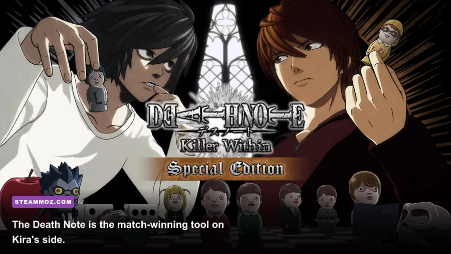 Kira using the Death Note in Death Note Killer Within gameplay