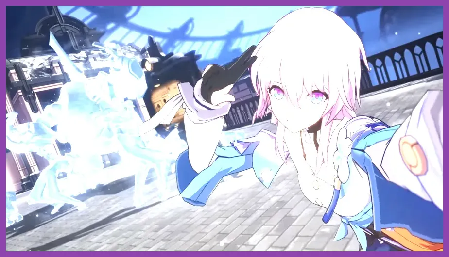 March 7th wearing her alternative free event skin in Honkai Star Rail combat
