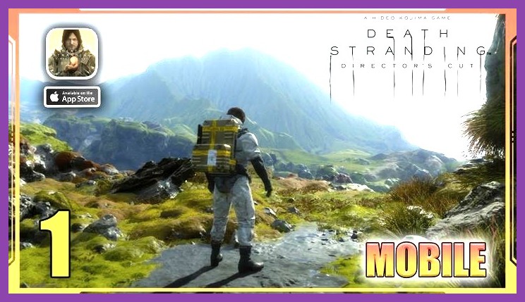 Sam Porter Bridges traversing detailed terrain in Death Stranding on iPhone