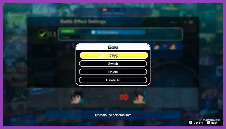 Dragon Ball Sparking Zero Custom Battle editor and reward settings