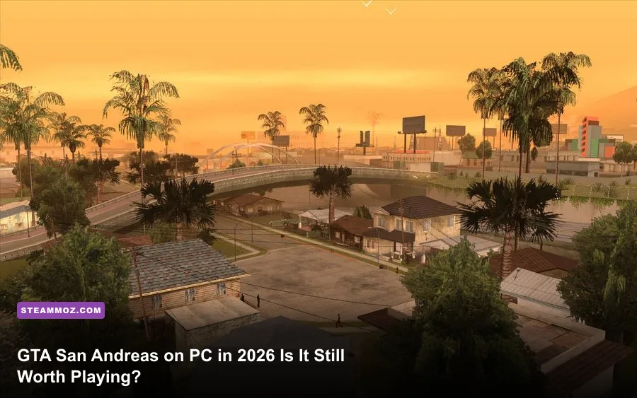CJ standing near Grove Street in Grand Theft Auto San Andreas on PC