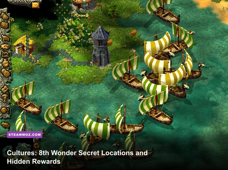 Cultures 8th Wonder of the World Viking settlement and campaign map