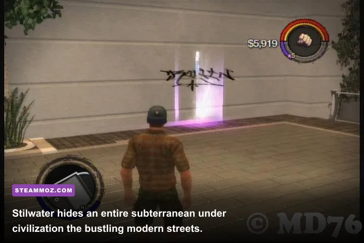 Exploring the abandoned underground caverns and shopping mall in Saints Row 2