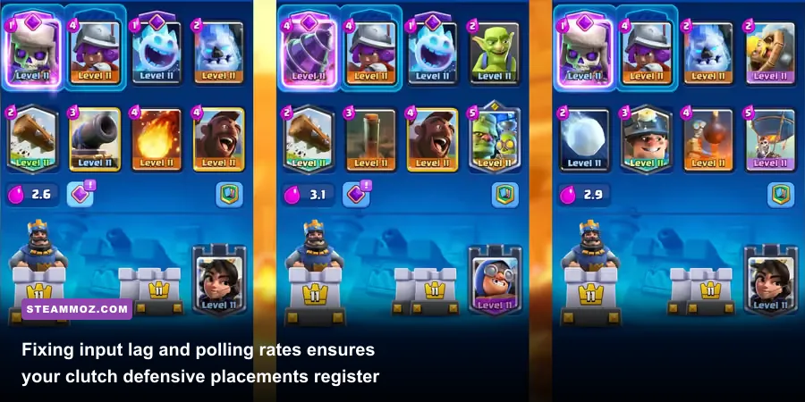 Precision placement of Cannon and Musketeer in Clash Royale arena