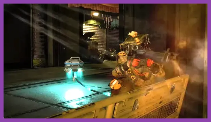Apex Legends squad using Bangalore Bloodhound and Lifeline abilities