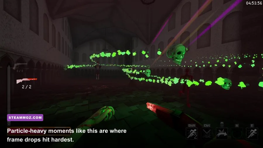 Particle effects during an explosion in Blood Rush