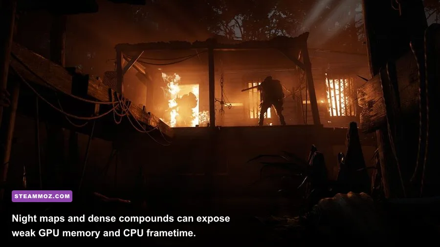 Hunt Showdown 1896 night map gameplay on a gaming PC