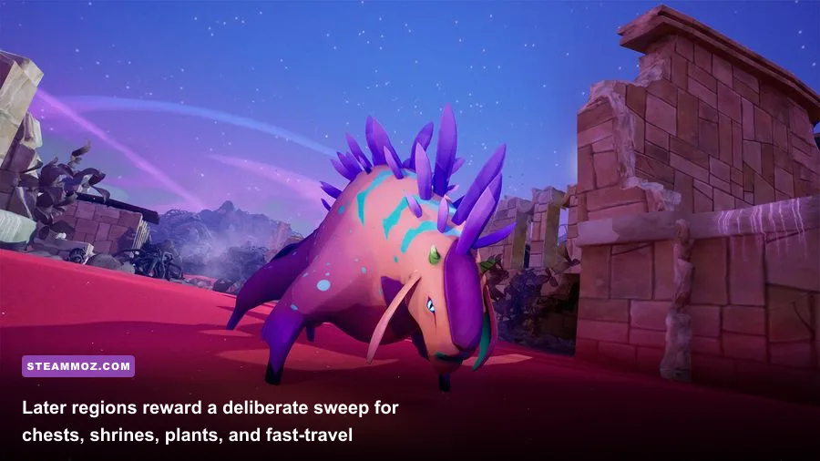 Antaris Desert exploration area in Creatures of Ava
