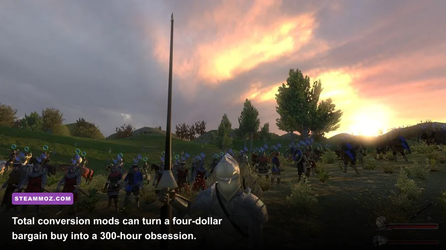 Massive cavalry clash in the Prophesy of Pendor mod for Mount and Blade Warband