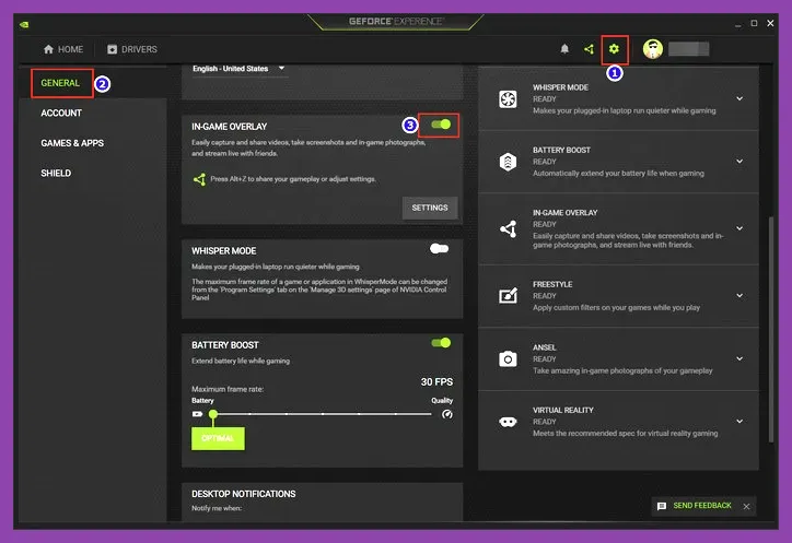 Genshin Impact PC combat and Windows overlay settings used for crash troubleshooting