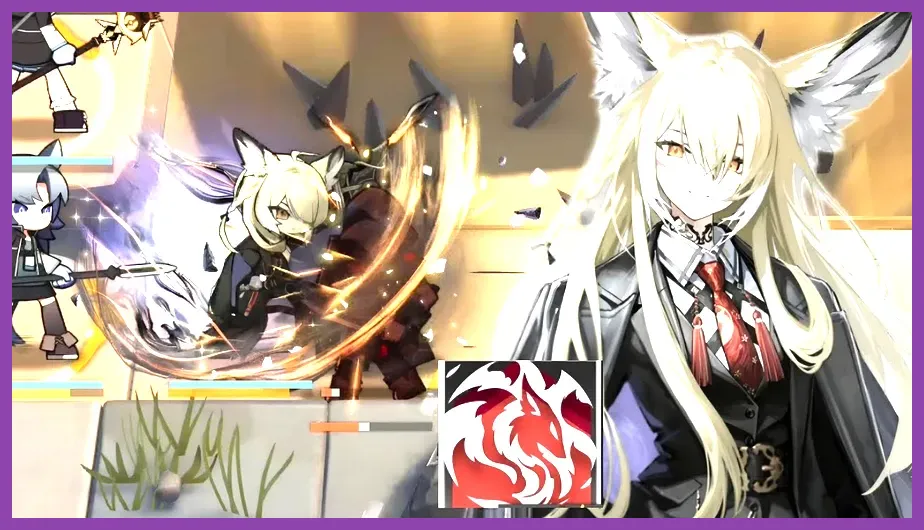 Suzuran using Foxfire's Haze to slow and debuff enemies in Arknights