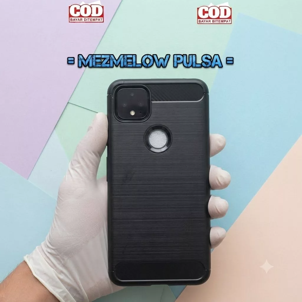 Casing Carbon Softcase Fiber Carbon Case GOOGLE PIXEL 4A 4G
