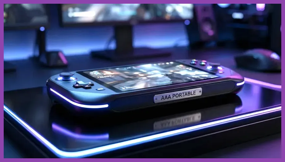 A modern game running at stable frame rates on a handheld device