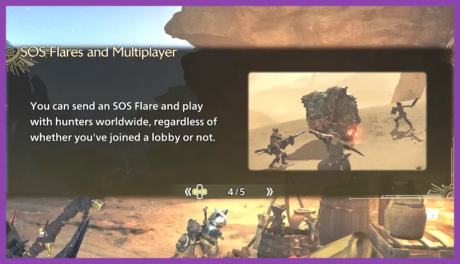 Players teaming up in multiplayer for a boss hunt in Monster Hunter Wilds