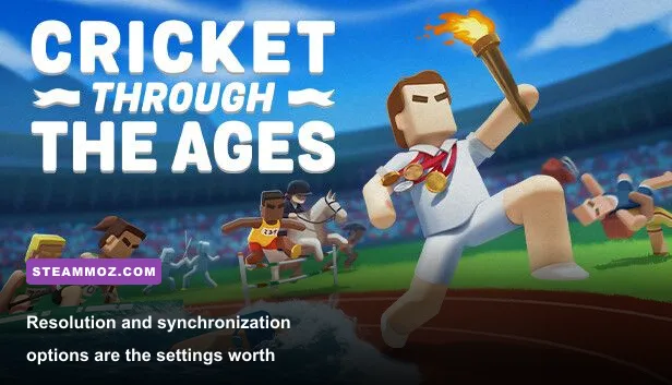 Cricket Through the Ages PC display settings showing resolution and fullscreen options