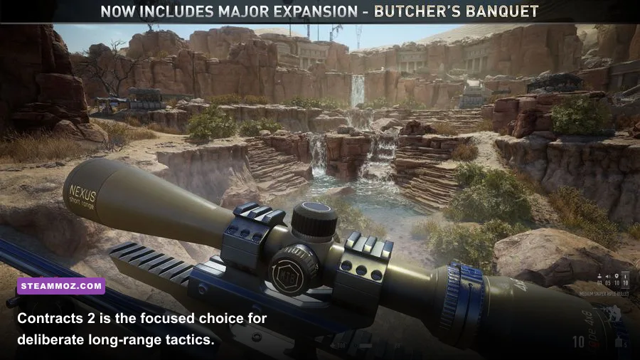Sniper Ghost Warrior Contracts 2 long-range sniper mission in a desert
