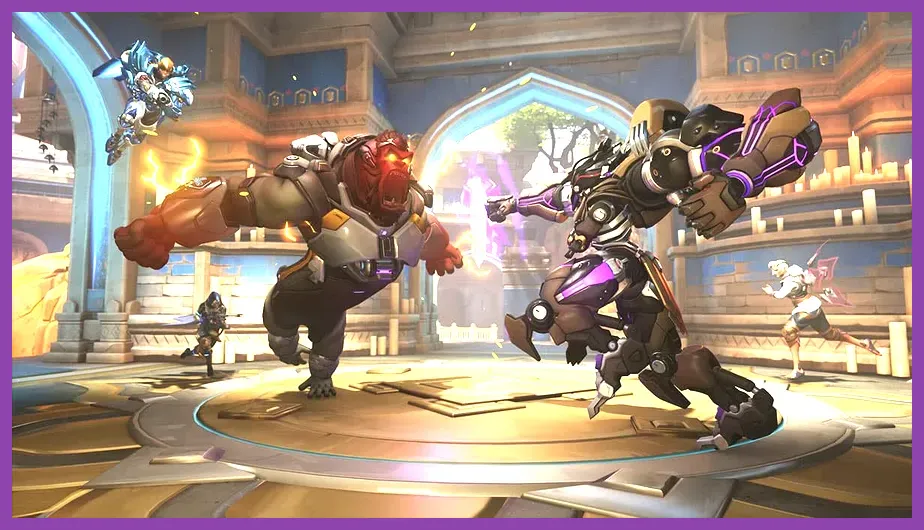 Overwatch 2 competitive match team fight