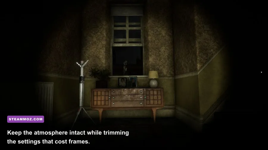 Atmospheric Eternal Threads hallway scene from the PC version