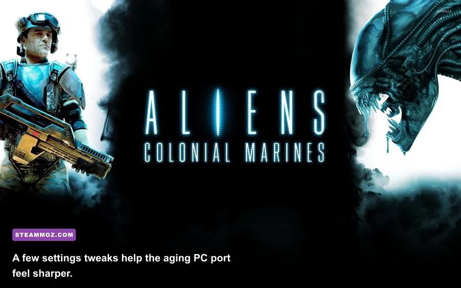 Aliens Colonial Marines PC gameplay with cinematic lighting and weapon effects