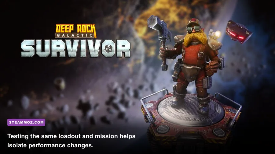 Deep Rock Galactic class loadout terminal showing the four dwarf classes
