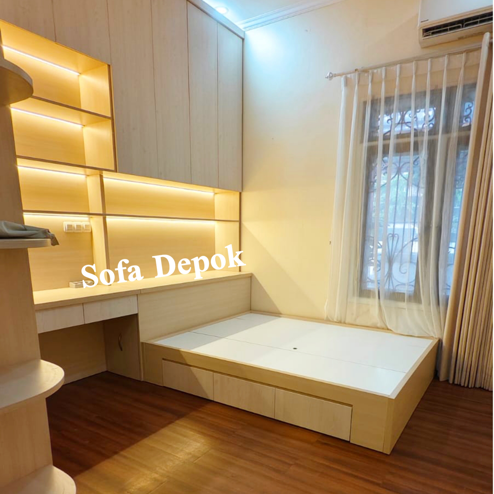 Lemari custom hasil pengerjaan Sofa Depok by Yenia