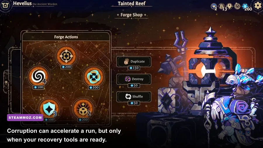 Astrea Six-Sided Oracles Corruption build balancing damage and self-risk