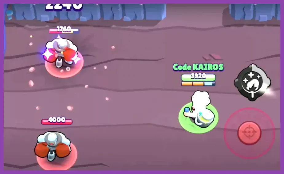 Dynamike using Satchel Charge to stun opponents in Brawl Stars Knockout mode
