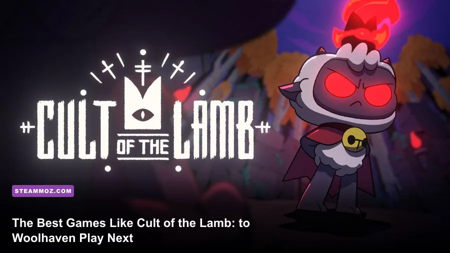 Cult of the Lamb Woolhaven sheep settlement and dark fantasy village