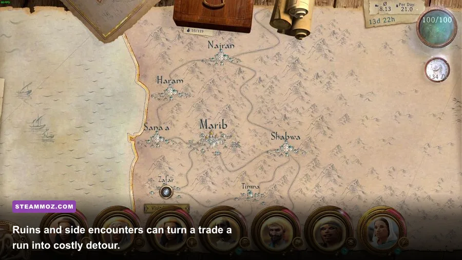 Caravan game caravan exploring desert ruins and hidden locations