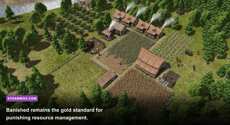 Banished medieval village survival gameplay screenshot
