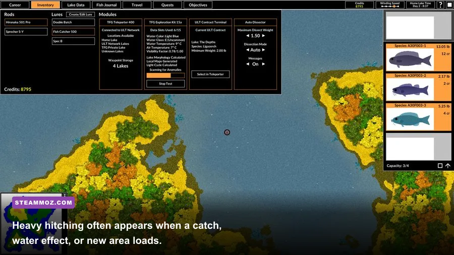 Intergalactic Fishing alien fish caught during gameplay on a Windows PC