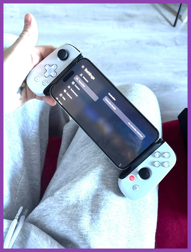 Backbone One USB-C controller connected to a modern mobile device