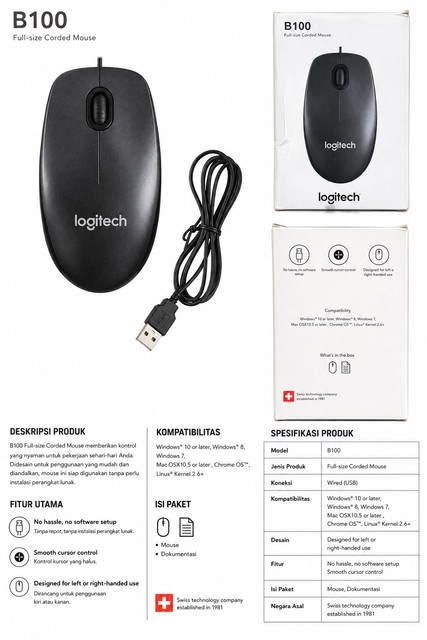 LOGITECH B100