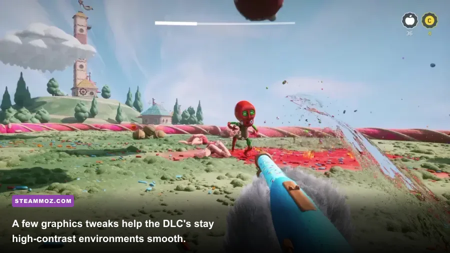 Atomic Heart Trapped in Limbo running on PC with surreal colorful visuals