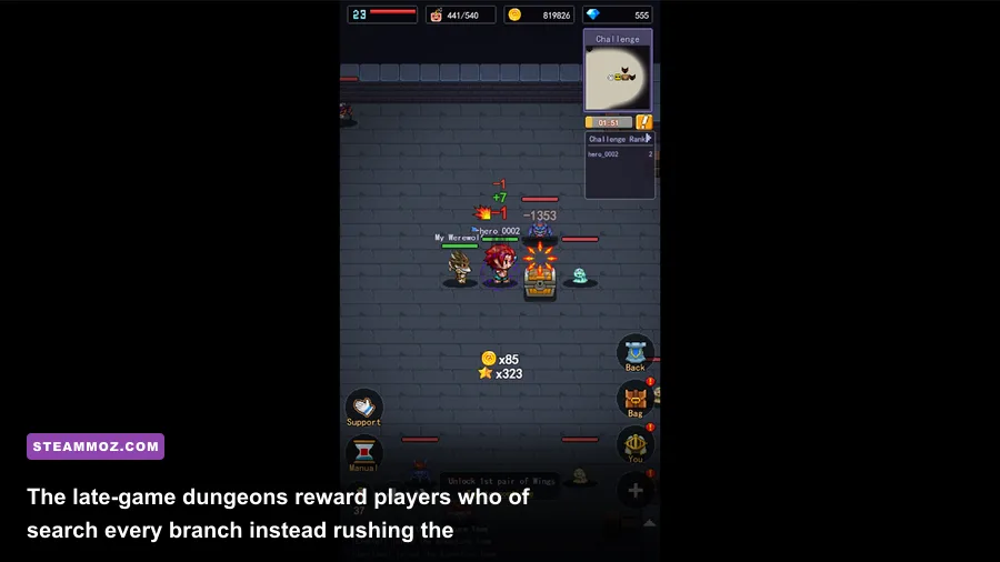 Dragon Lapis endgame dungeon with a hidden treasure chest