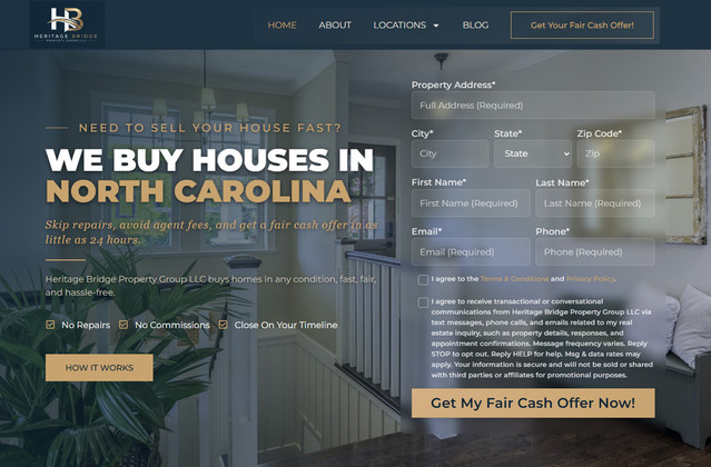 Placeholder for a real estate investor website screenshot – project 2