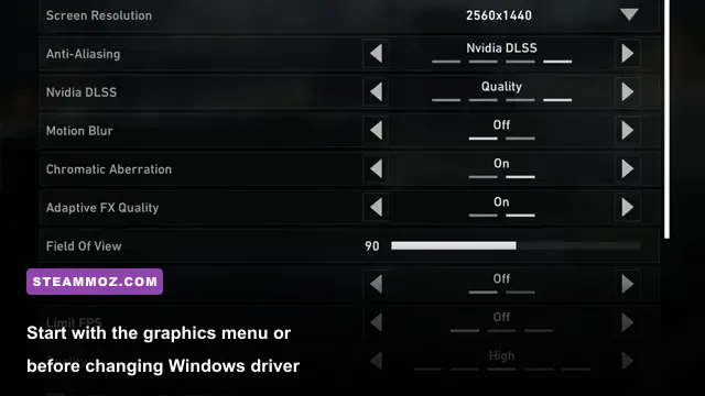 Back 4 Blood graphics settings menu showing resolution and upscaling options