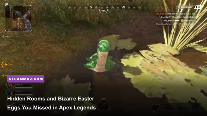 Apex Legends giant Nessie monster easter egg rising from the water in Kings Canyon
