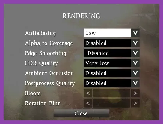 DayZ graphics settings menu showing resolution, textures, shadows, and rendering options