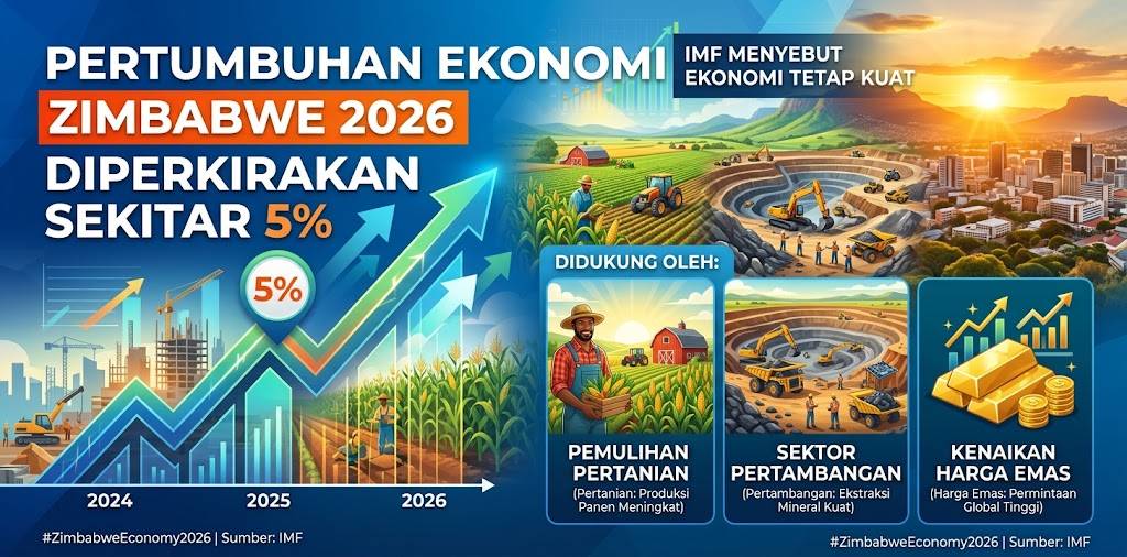 IMF Proyeksikan Pertumbuhan Ekonomi Zimbabwe 2026 Mencapai 5 Persen