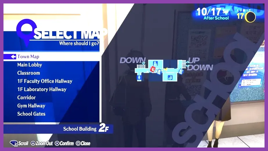 Persona 3 Reload interacting with schoolmates for Social Links